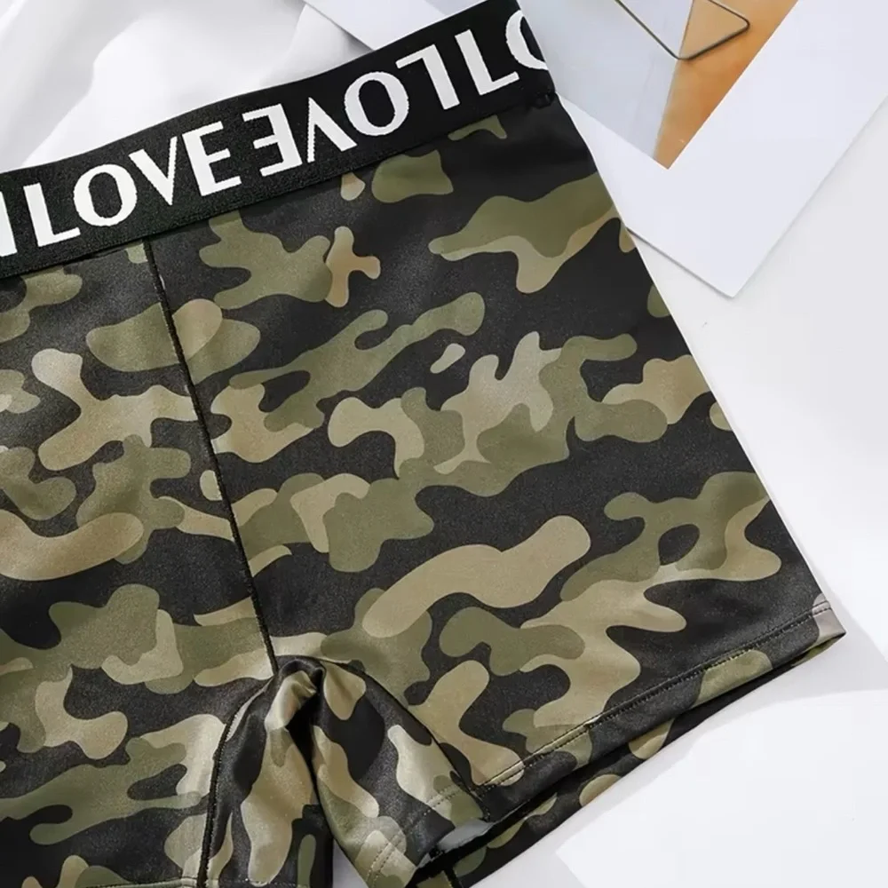 Love Camo High-Waist Bike/Yoga Shorts - Picture 4 of 6